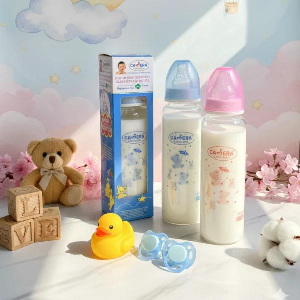 GLASS FEEDING BOTTLE 240 ML-BPA FREE