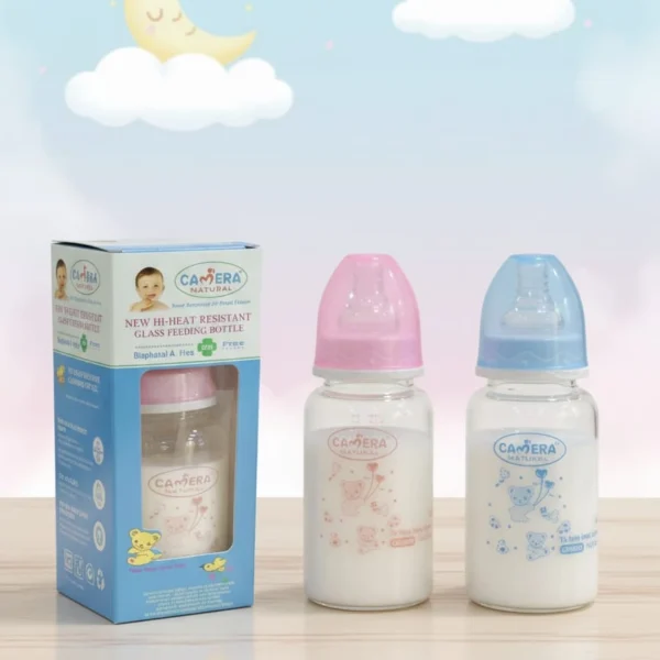 GLASS FEEDING BOTTLE 120ml-BPA FREE