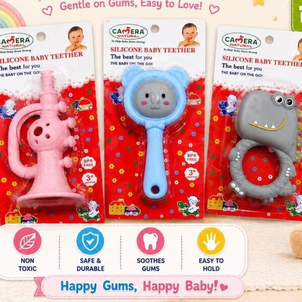 Camera Natural Food Grade Silicone Baby Teether-BPA-free